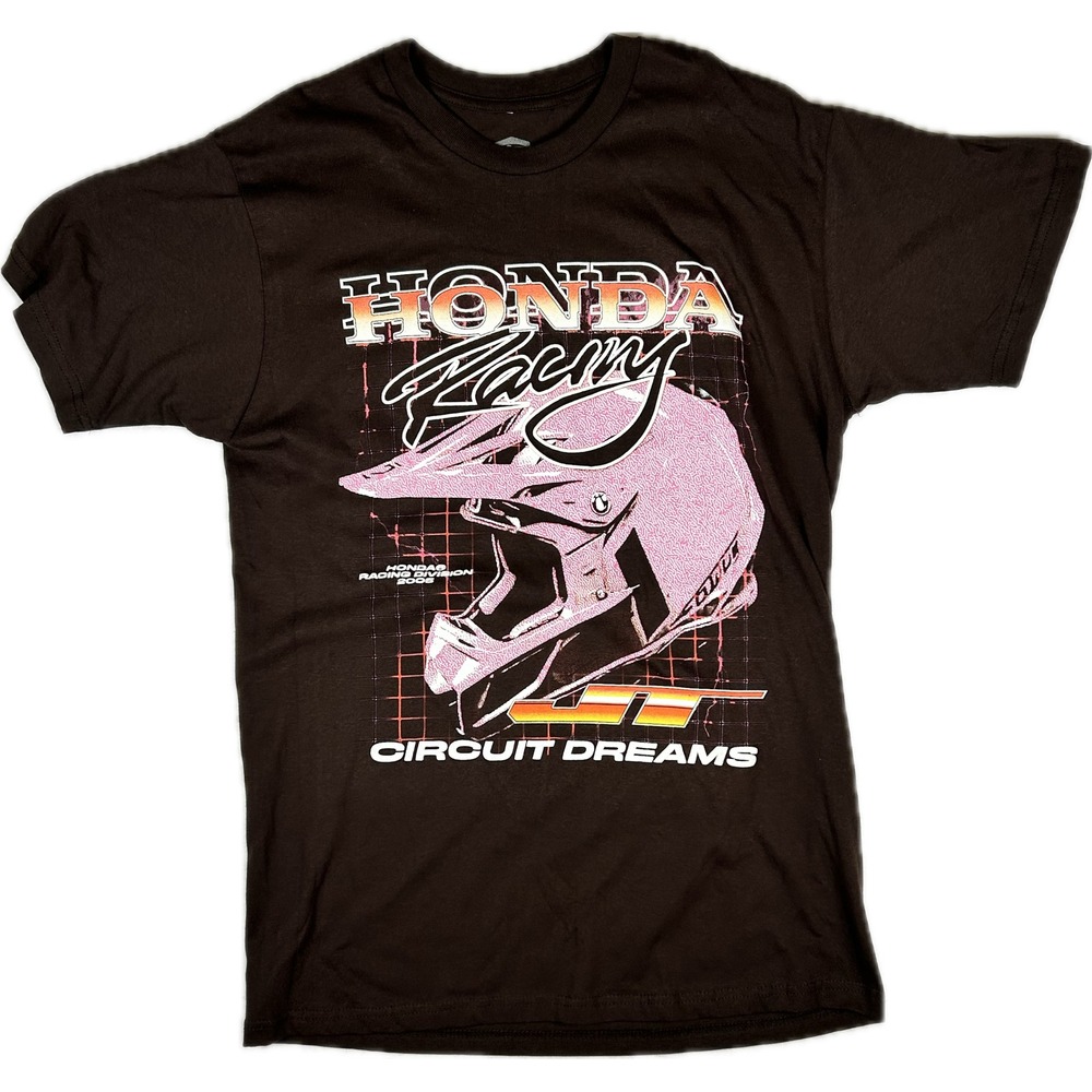 Honda Racing JT Racing USA Circuit Dreams Graphic T-Shirt Mens Large Brown